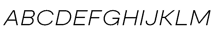 Moderat Extended Extra Light Italic Font UPPERCASE