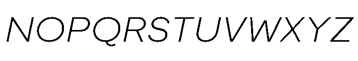 Moderat Extended Extra Light Italic Font UPPERCASE