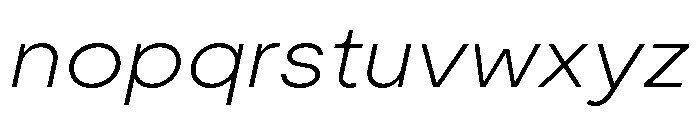 Moderat Extended Extra Light Italic Font LOWERCASE