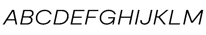 Moderat Extended Light Italic Font UPPERCASE