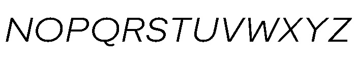 Moderat Extended Light Italic Font UPPERCASE
