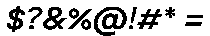 Moderat Extended Semi Bold Italic Font OTHER CHARS