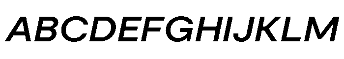 Moderat Extended Semi Bold Italic Font UPPERCASE