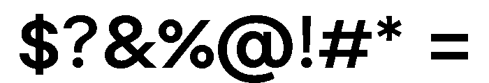 Moderat Extended Semi Bold Font OTHER CHARS