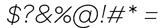 Moderat Extended Thin Italic Font OTHER CHARS