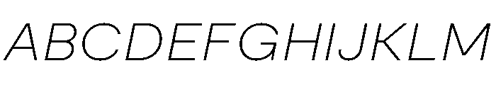 Moderat Extended Thin Italic Font UPPERCASE