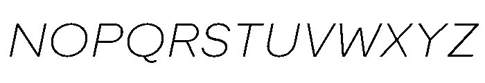 Moderat Extended Thin Italic Font UPPERCASE