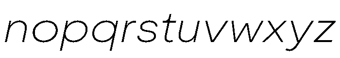 Moderat Extended Thin Italic Font LOWERCASE