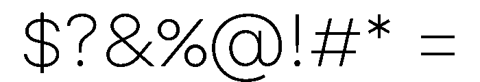 Moderat Extended Thin Font OTHER CHARS