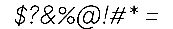 Moderat Extra Light Italic Font OTHER CHARS