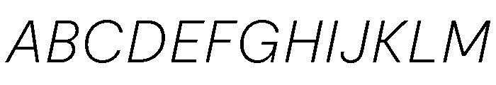 Moderat Extra Light Italic Font UPPERCASE