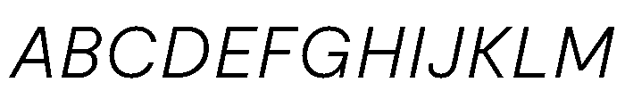 Moderat Light Italic Font UPPERCASE