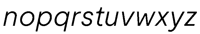 Moderat Light Italic Font LOWERCASE
