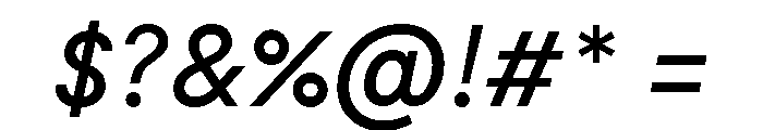 Moderat Medium Italic Font OTHER CHARS