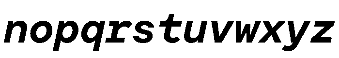 Moderat Mono Bold Italic Font LOWERCASE
