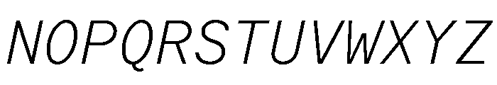 Moderat Mono Extra Light Italic Font UPPERCASE