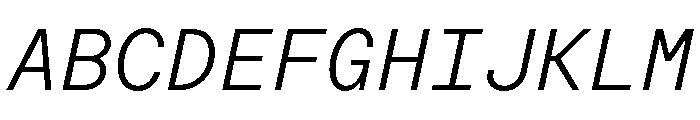Moderat Mono Light Italic Font UPPERCASE