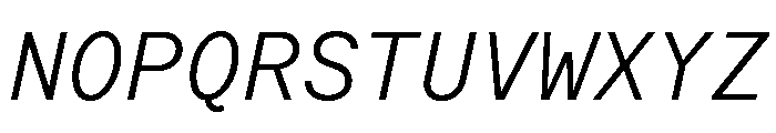 Moderat Mono Light Italic Font UPPERCASE