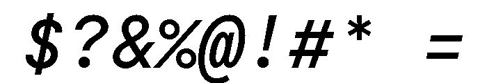 Moderat Mono Medium Italic Font OTHER CHARS