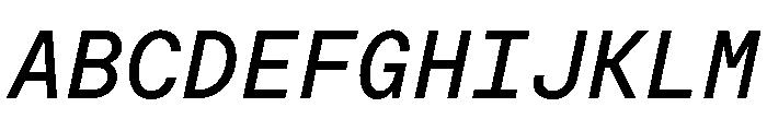Moderat Mono Medium Italic Font UPPERCASE