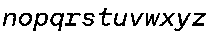 Moderat Mono Medium Italic Font LOWERCASE