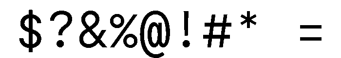 Moderat Mono Regular Font OTHER CHARS