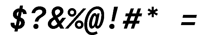 Moderat Mono Semi Bold Italic Font OTHER CHARS