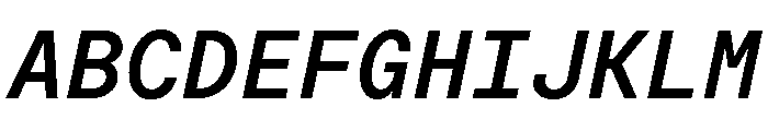 Moderat Mono Semi Bold Italic Font UPPERCASE
