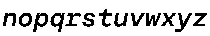Moderat Mono Semi Bold Italic Font LOWERCASE
