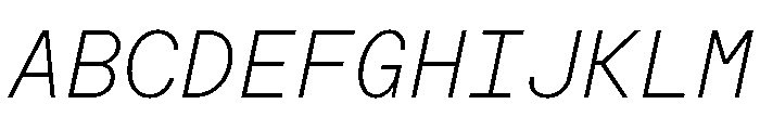 Moderat Mono Thin Italic Font UPPERCASE