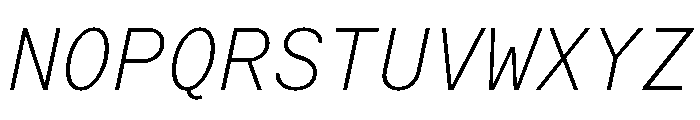 Moderat Mono Thin Italic Font UPPERCASE