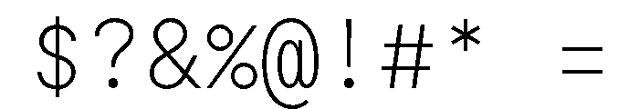 Moderat Mono Thin Font OTHER CHARS