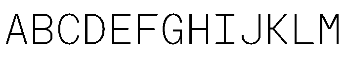 Moderat Mono Thin Font UPPERCASE