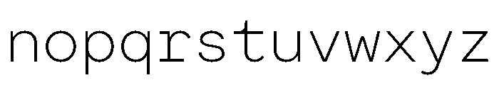 Moderat Mono Thin Font LOWERCASE