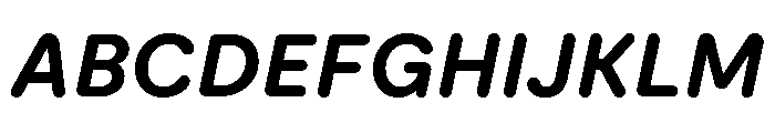 Moderat Rounded Bold Italic Font UPPERCASE