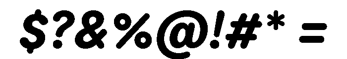Moderat Rounded Extra Bold Italic Font OTHER CHARS