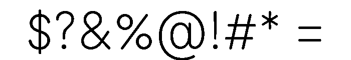 Moderat Rounded Extra Light Font OTHER CHARS