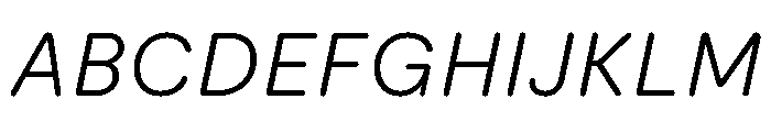 Moderat Rounded Light Italic Font UPPERCASE