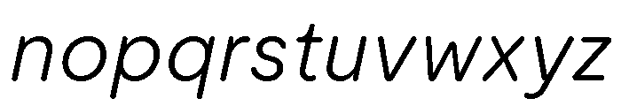 Moderat Rounded Light Italic Font LOWERCASE