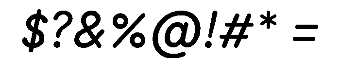 Moderat Rounded Medium Italic Font OTHER CHARS