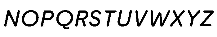 Moderat Rounded Medium Italic Font UPPERCASE