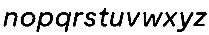 Moderat Rounded Medium Italic Font LOWERCASE