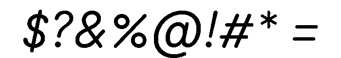 Moderat Rounded Regular Italic Font OTHER CHARS