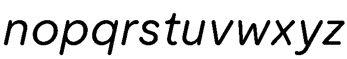 Moderat Rounded Regular Italic Font LOWERCASE