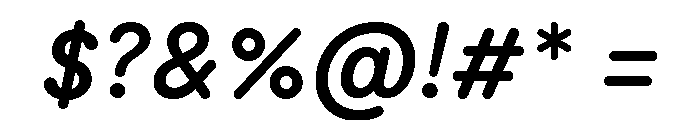 Moderat Rounded Semi Bold Italic Font OTHER CHARS