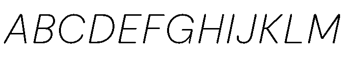 Moderat Rounded Thin Italic Font UPPERCASE