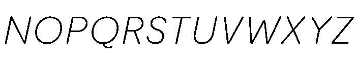 Moderat Rounded Thin Italic Font UPPERCASE