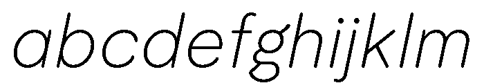 Moderat Rounded Thin Italic FONT