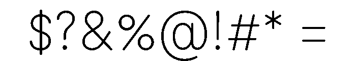 Moderat Rounded Thin Font OTHER CHARS