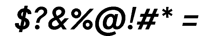 Moderat Semi Bold Italic Font OTHER CHARS